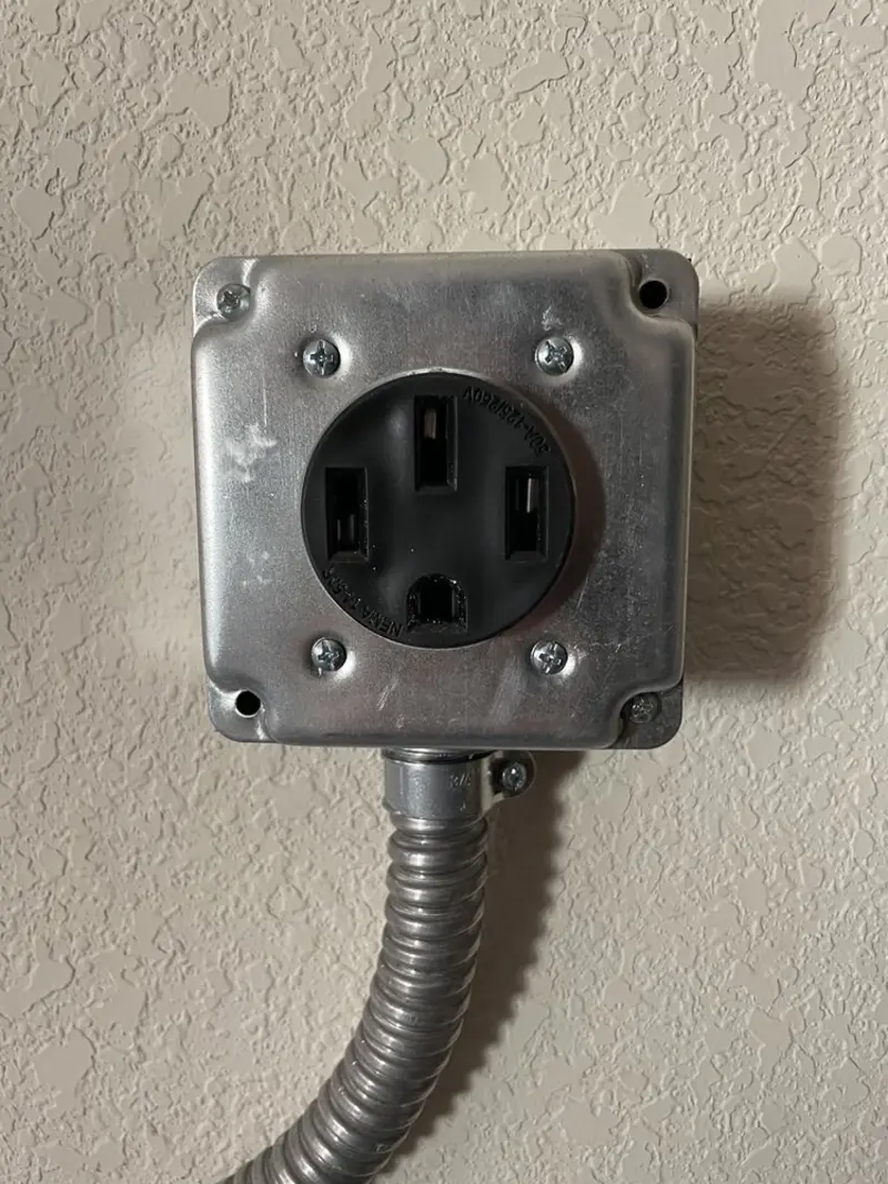 NEMA 14-50 outlet installed for Electrical Panel Upgrade in Talty